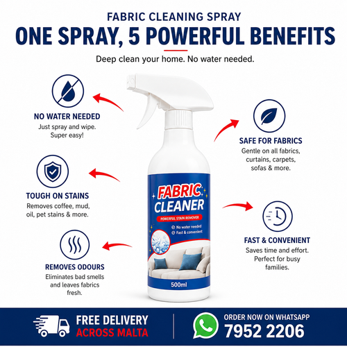 Fabric Cleaner Spray | Deep Stain & Odour Remover for Sofas, Carpets, Mattresses & More